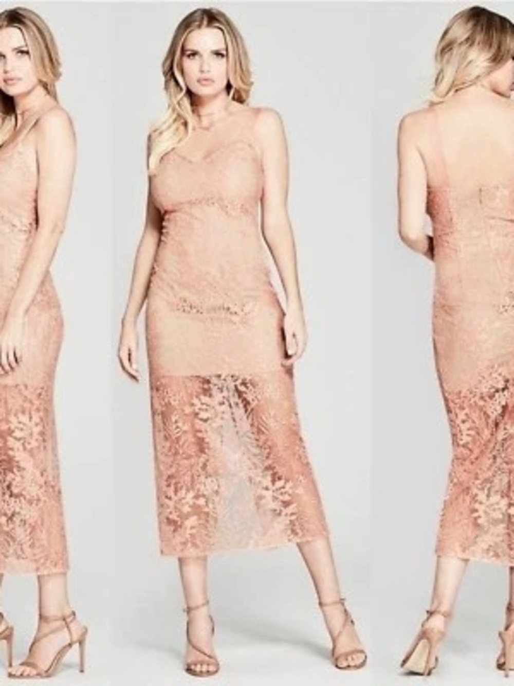 Guess By Marciano Kailey Dress In Coral Pink Size 6, NWT